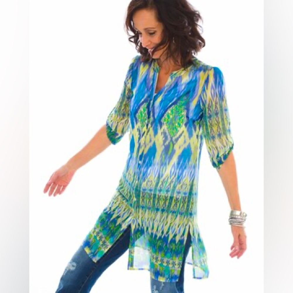 Chico’s Colorful Tunic Size 2 (Large)